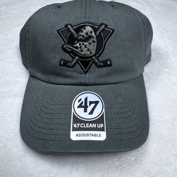Anaheim Ducks NHL '47 Brand Clean Up Moss Adjustable Strapback Hat Cap NWT - Picture 2 of 6